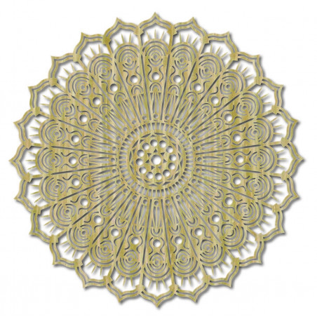 Mandala kwiat pokoju, obraz ścienny z drewna ze sklejki SILVIA