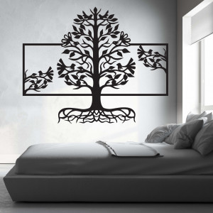 Drewniany obraz na ścianie korzenia drzewa wykonany z drewnianej topoli ze sklejki MALFELMAVAMF