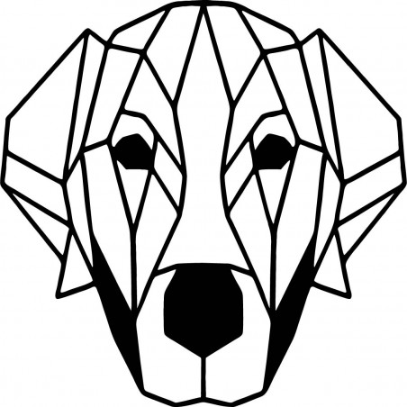 STYLESA nowoczesny obraz ścienny pies ze sklejki PR0229 HAFFF czarny