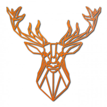 STYLESA rzeźbiony drewniany obraz jeleń PR0232 czarny