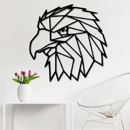 STYLESA Rzeźbiony obraz ścienny geometryczne kształty orzeł PR0234 czarny STYLESA Rzeźbiony obraz ścienny geometryczne kształty orzeł PR0234 czarny