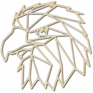 STYLESA Rzeźbiony obraz ścienny geometryczne kształty orzeł PR0234 czarny 2