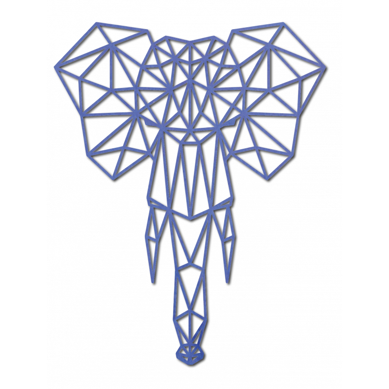 STYLESA Drewniany obraz na słoniu ze sklejki PR0238 czarny tatuaż ścienny