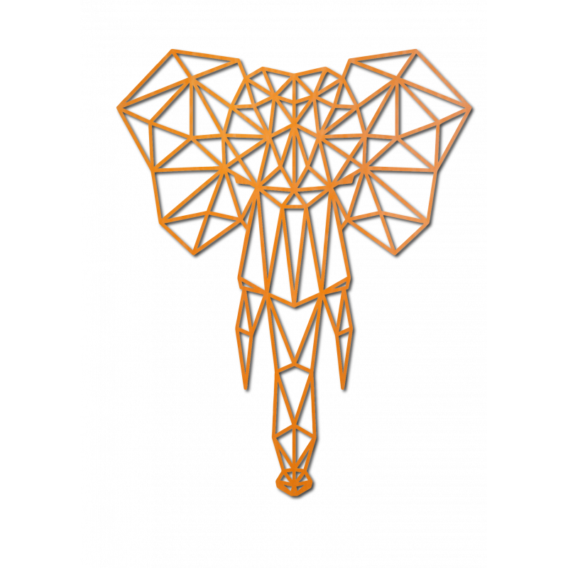 STYLESA Drewniany obraz na słoniu ze sklejki PR0238 czarny tatuaż ścienny