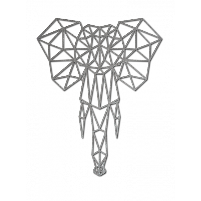 STYLESA Drewniany obraz na słoniu ze sklejki PR0238 czarny tatuaż ścienny