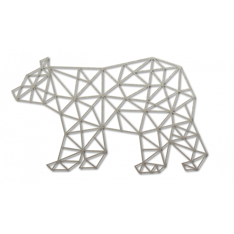 SENTOP Rzeźbiony obraz na ścianie niedźwiedzia czarny