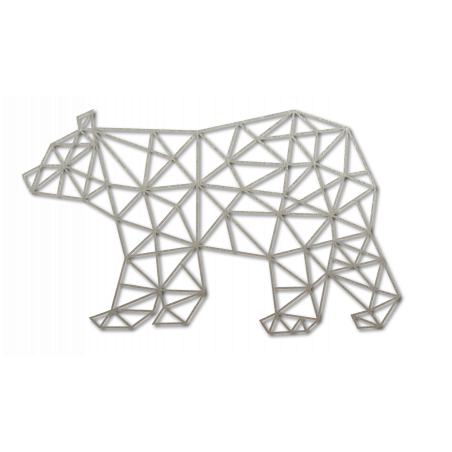 SENTOP Rzeźbiony obraz na ścianie niedźwiedzia czarny