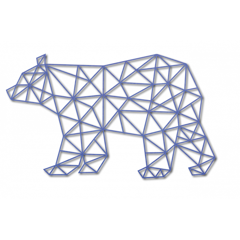 SENTOP Rzeźbiony obraz na ścianie niedźwiedzia czarny