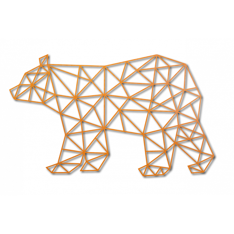 SENTOP Rzeźbiony obraz na ścianie niedźwiedzia czarny