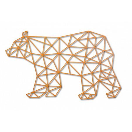 SENTOP Rzeźbiony obraz na ścianie niedźwiedzia czarny