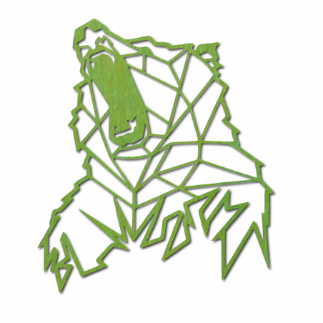 STYLESA Rzeźbione obraz na ścianie z drewna niedźwiedzia PR0243 brązowy