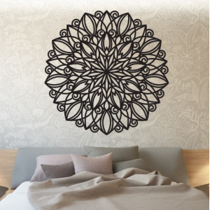 STYLESA Mandala drewniany obraz ścienny ze sklejki HARMONY PR0246 czarny