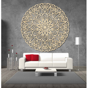 Elegancka mandala - drewniana dekoracja ścienna