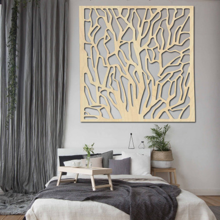 Rzeźbiony drewniany obraz ścienny wykonany ze sklejki KVADERR Rzeźbiony drewniany obraz ścienny wykonany ze sklejki KVADERR