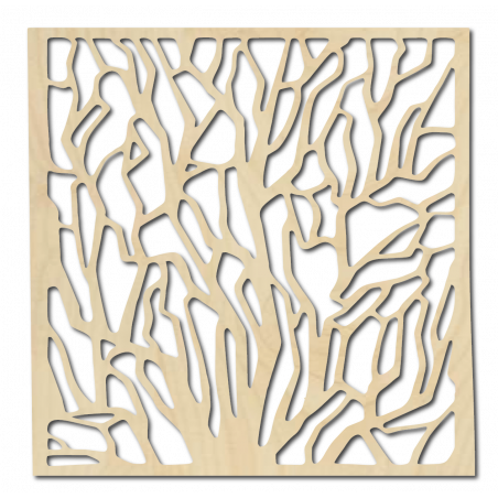 Rzeźbiony drewniany obraz ścienny wykonany ze sklejki KVADERR Rzeźbiony drewniany obraz ścienny wykonany ze sklejki KVADERR