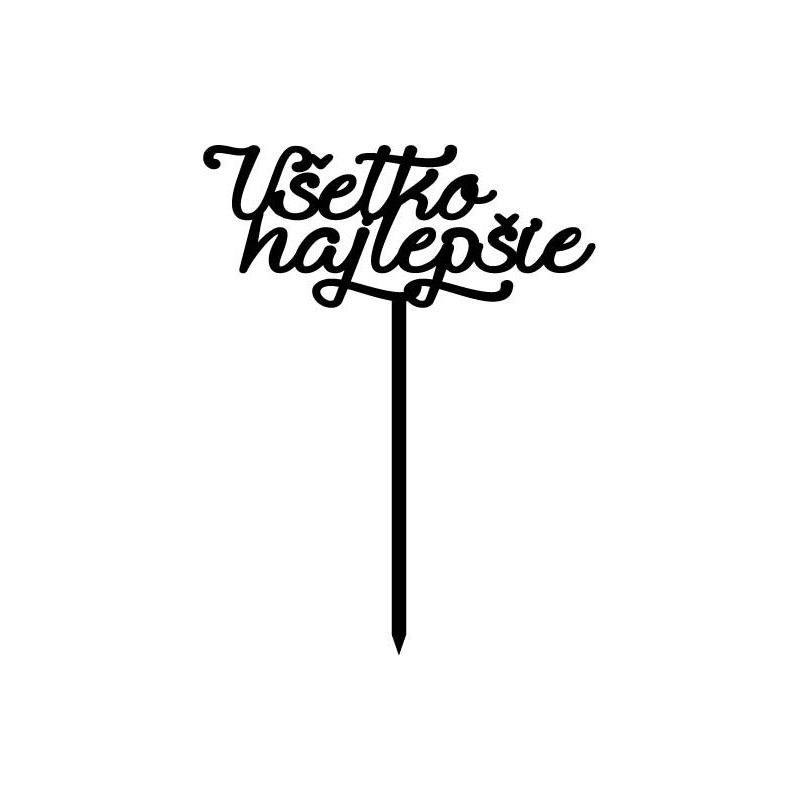 Plastikowy rowek na ciasto Wszystkiego najlepszego Wymiary 138 x 180 mm