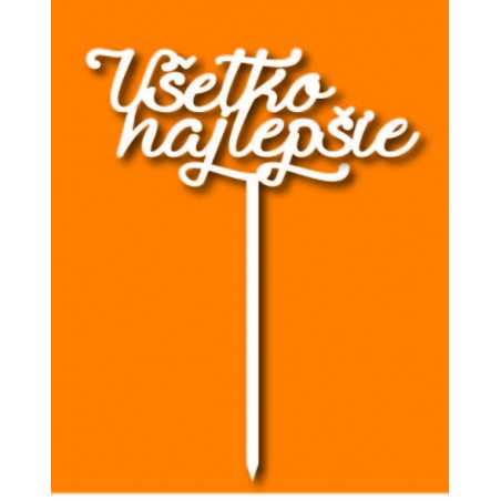 Plastikowy rowek na ciasto Wszystkiego najlepszego Wymiary 138 x 180 mm