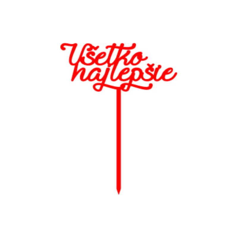 Plastikowy rowek na ciasto Wszystkiego najlepszego Wymiary 138 x 180 mm