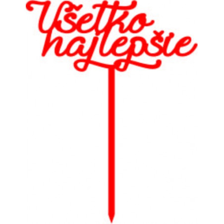 Plastikowy rowek na ciasto Wszystkiego najlepszego Wymiary 138 x 180 mm