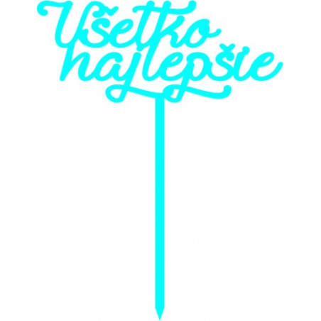 Plastikowy rowek na ciasto Wszystkiego najlepszego Wymiary 138 x 180 mm