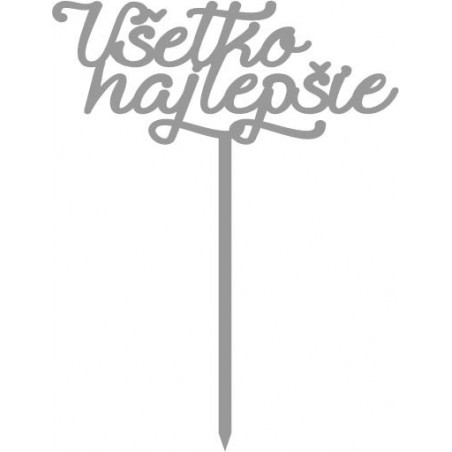 Plastikowy rowek na ciasto Wszystkiego najlepszego Wymiary 138 x 180 mm