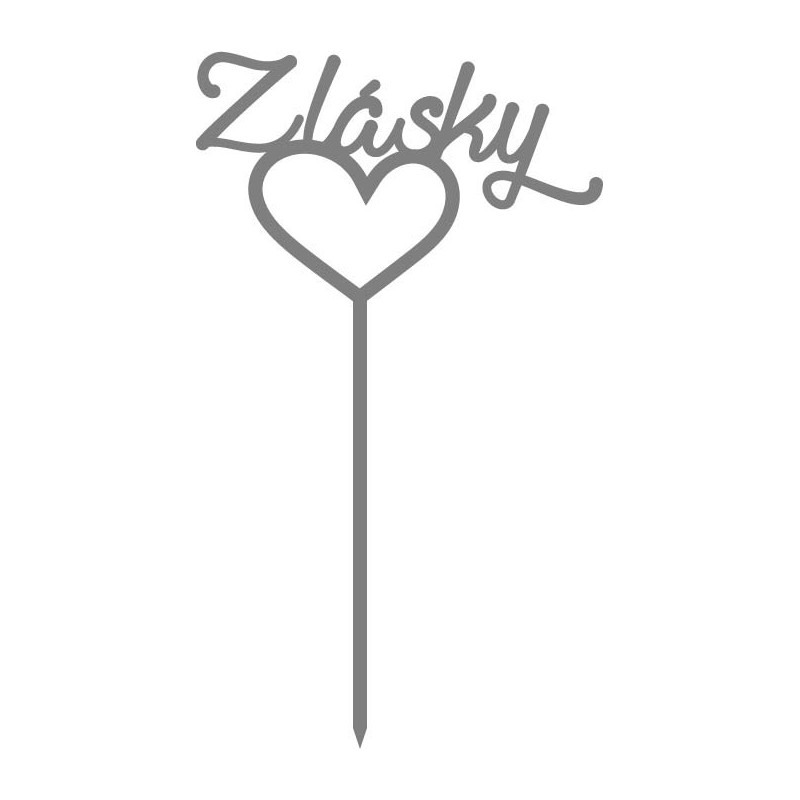 Plastikowa nakładka na tort miłosny Wymiar 130 x 180 mm