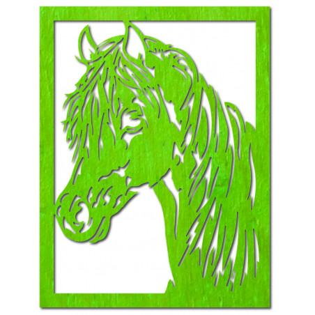 Rzeźbiona sklejka drewniana, malowidło ścienne z głową konia