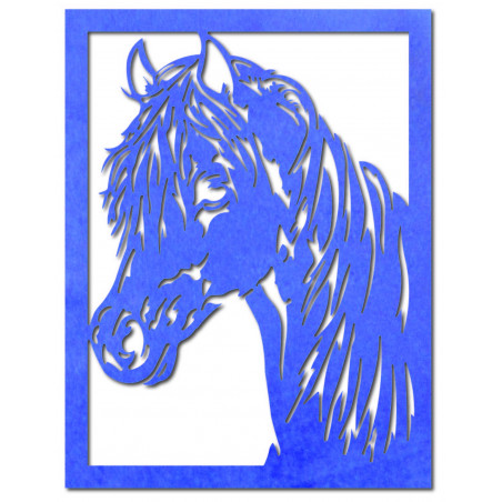 Rzeźbiona sklejka drewniana, malowidło ścienne z głową konia