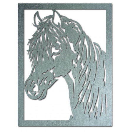 Rzeźbiona sklejka drewniana, malowidło ścienne z głową konia