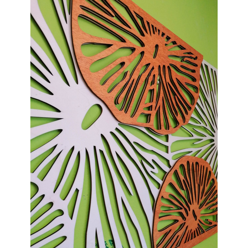 Elegancka drewniana dekoracja ścienna z...