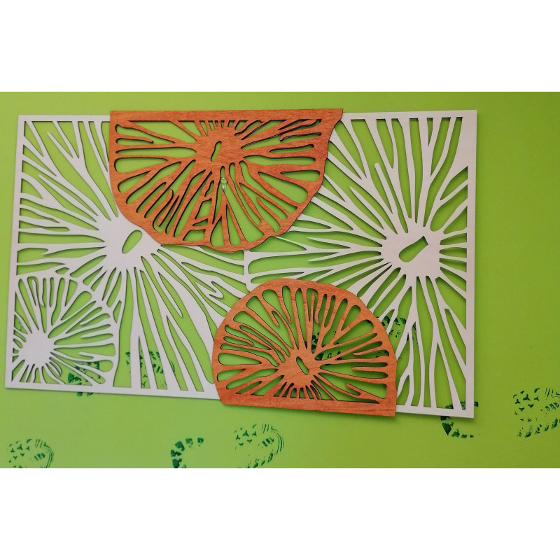 Elegancka drewniana dekoracja ścienna z...