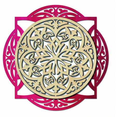 Drewniany obraz, elegancka dekoracja ścienna - FANTASIA