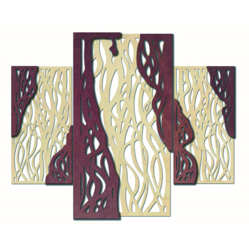 Cudowny obraz na ścianie drewnianej sklejki FLORALIS