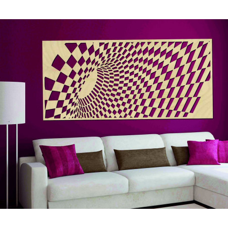 Gustowny obraz na ścianie wykonany z drewnianej sklejki ÚLETT Gustowny obraz na ścianie wykonany z drewnianej sklejki ÚLETT