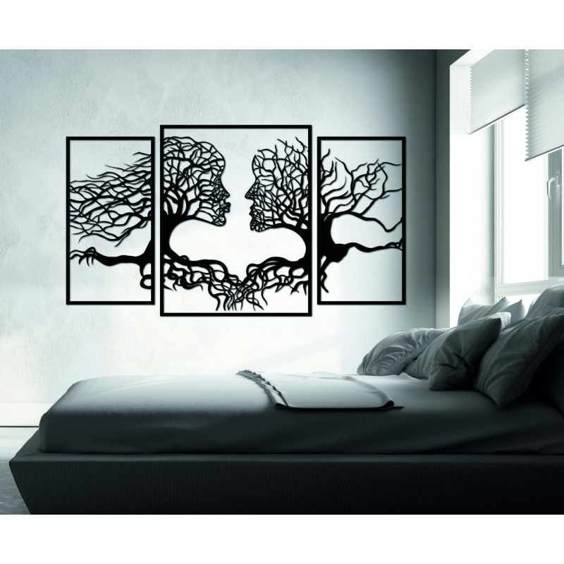 Pompatyczny obraz na ścianie twarzy i drzew, Nowoczesny obraz na ścianie, obraz w salonie