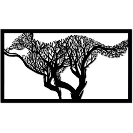 Rzeźbiony obraz na ścianie psa wykonany ze sklejki drewnianej. Nowoczesne malowanie psa,