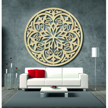 Magiczna drewniana mandala - obraz na ścianę