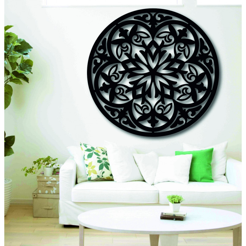 Magiczna drewniana mandala - obraz na ścianie