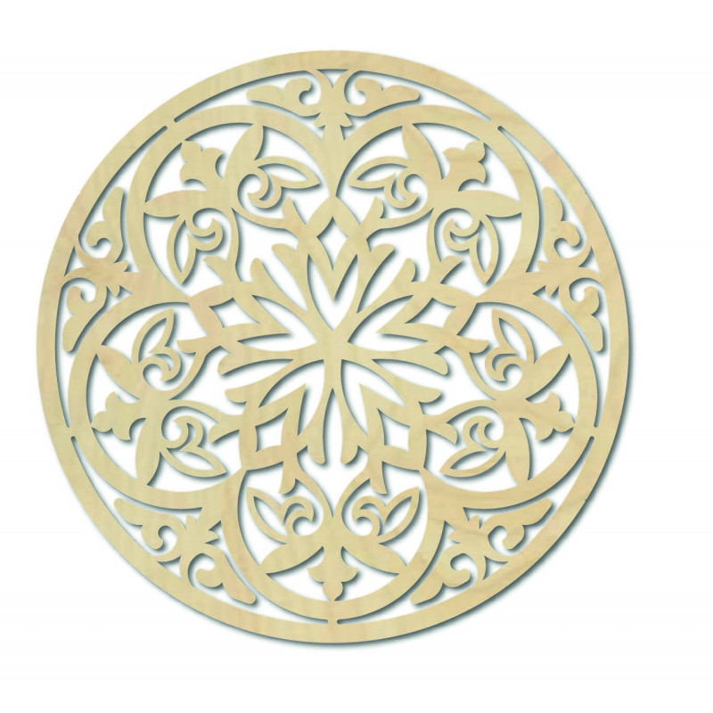 Magiczna drewniana mandala - obraz na ścianę