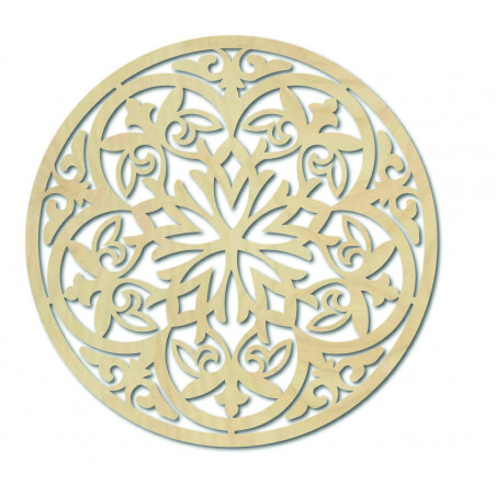 Magiczna drewniana mandala - obraz na ścianę