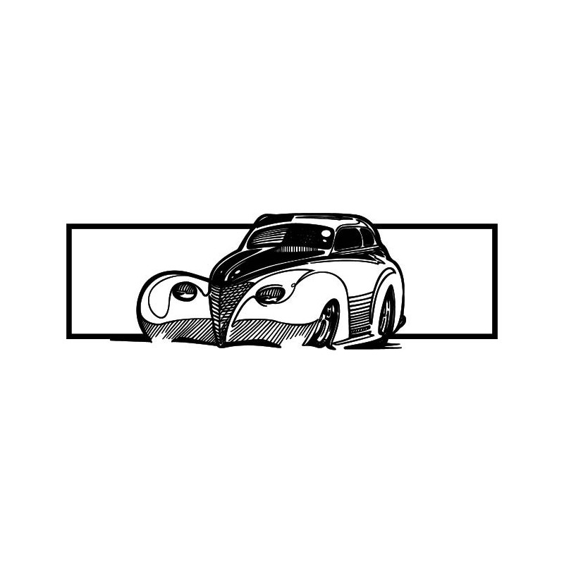 Drewniany samochód w stylu retro - dekoracyjne...