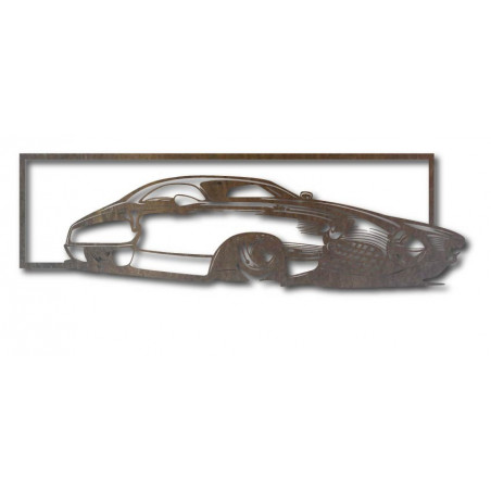 Ekskluzywny obraz na ścianie samochodu wykonanego ze sklejki historycznej