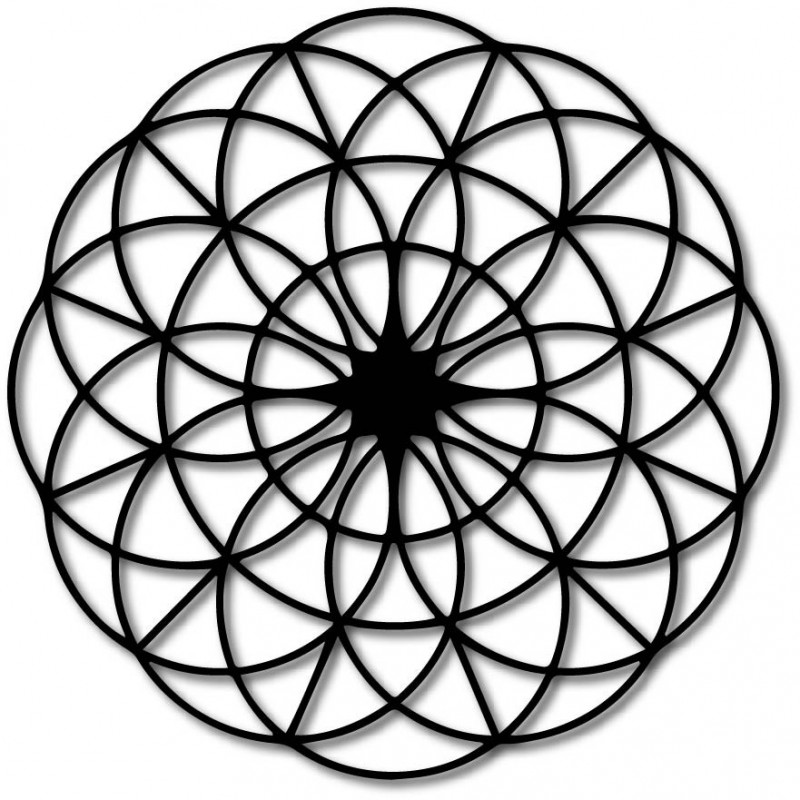 Magiczna drewniana mandala na ścianę - Koła I...